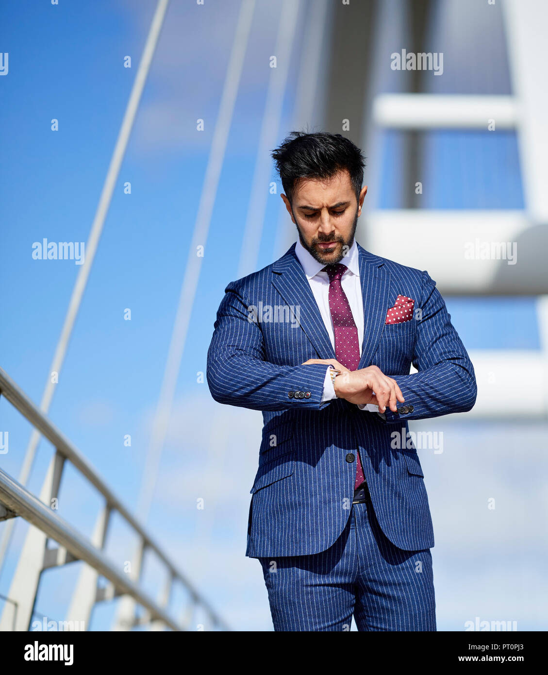 Stressed out businessman Stock Photo