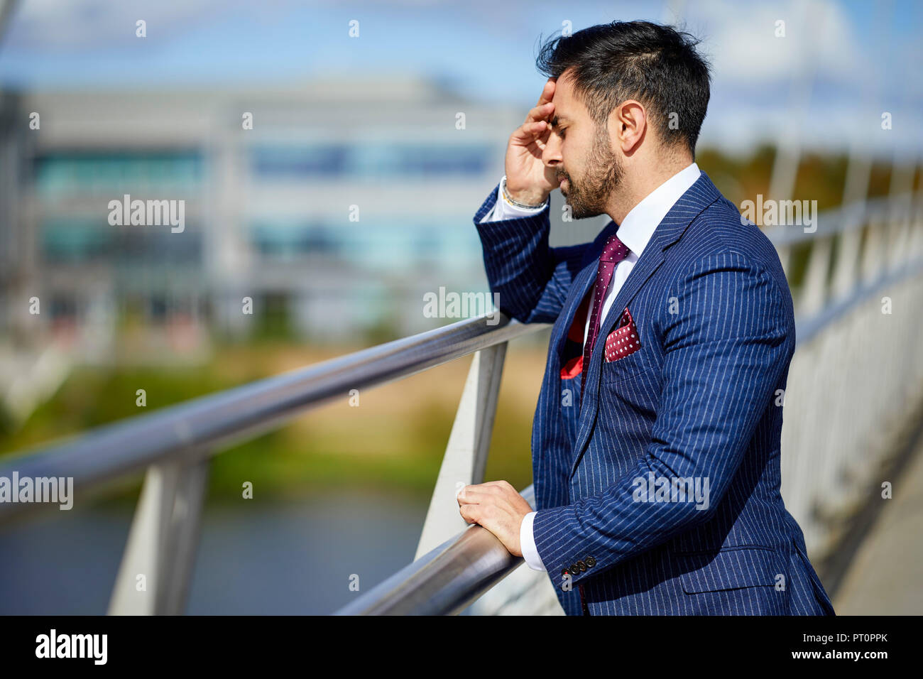Stressed out businessman Stock Photo