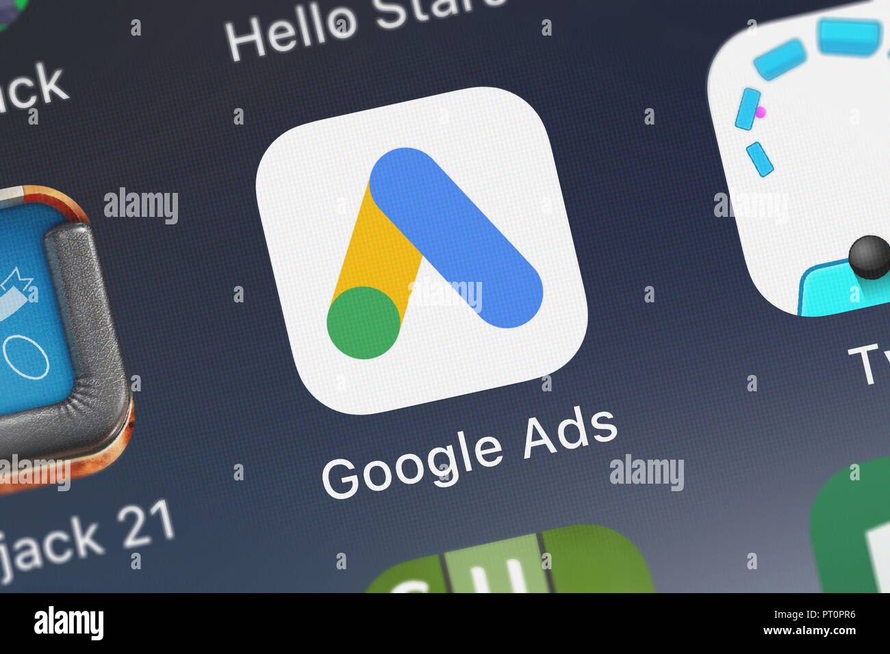 London, United Kingdom October 05, 2018 Screenshot of the Google Ads