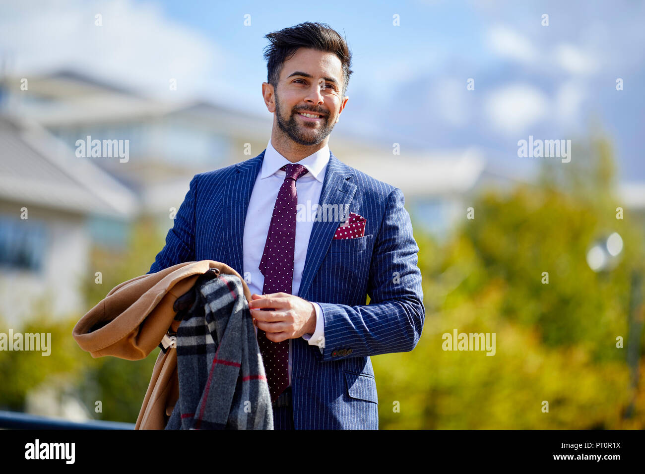 Businessman walking Stock Photo