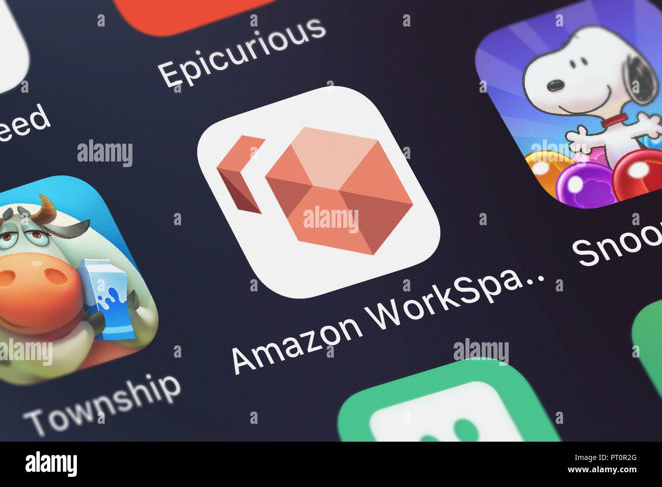 London, United Kingdom October 05, 2018 Screenshot of the mobile app