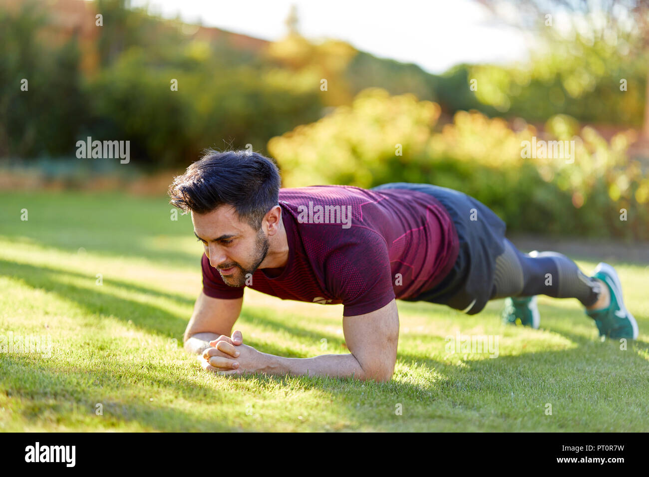 Man exercising Stock Photo