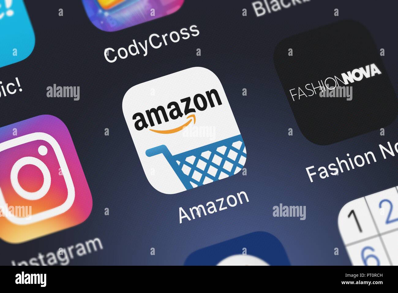 London, United Kingdom October 05, 2018 Screenshot of the Amazon