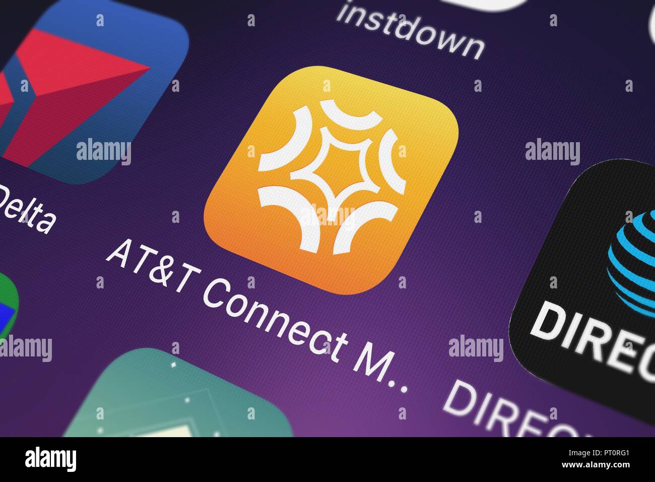 London, United Kingdom October 05, 2018 Screenshot of ATT Services