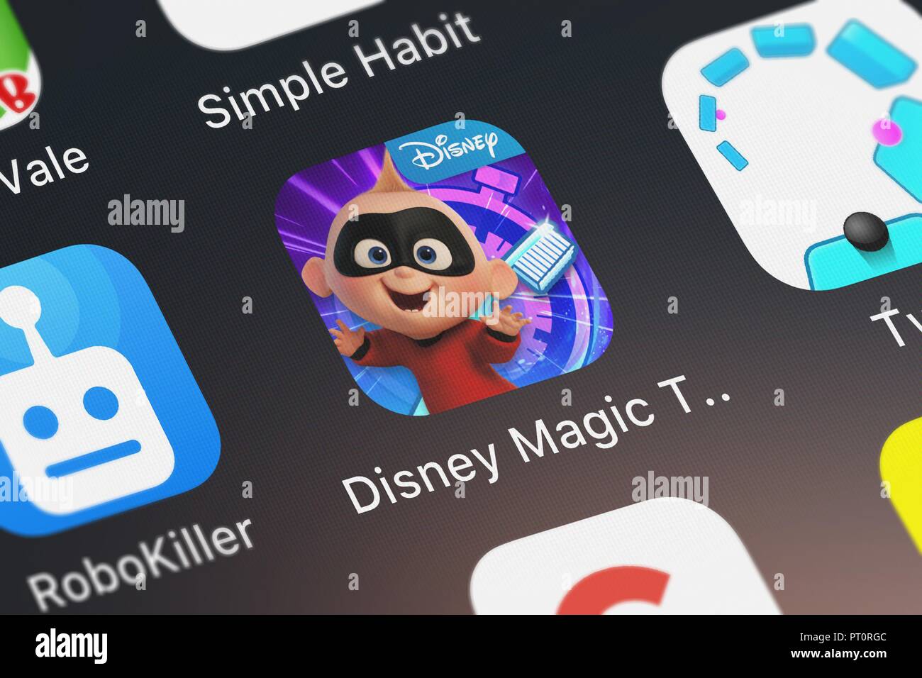 London, United Kingdom - October 05, 2018: Screenshot of Disney's mobile  app Disney Magic Timer by Oral-B Stock Photo - Alamy