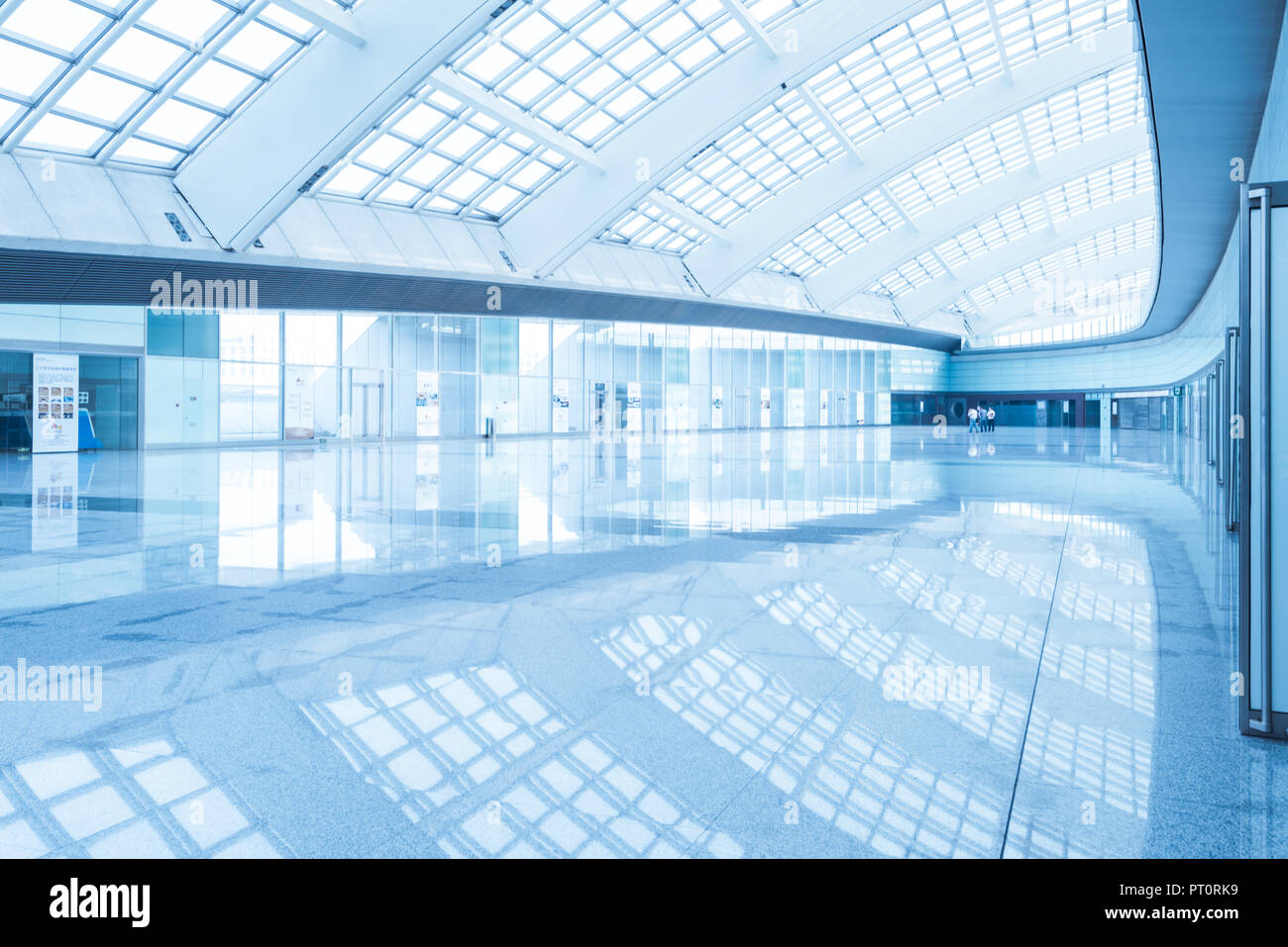 interior of the modern mall of beijin airport subway station Stock Photo
