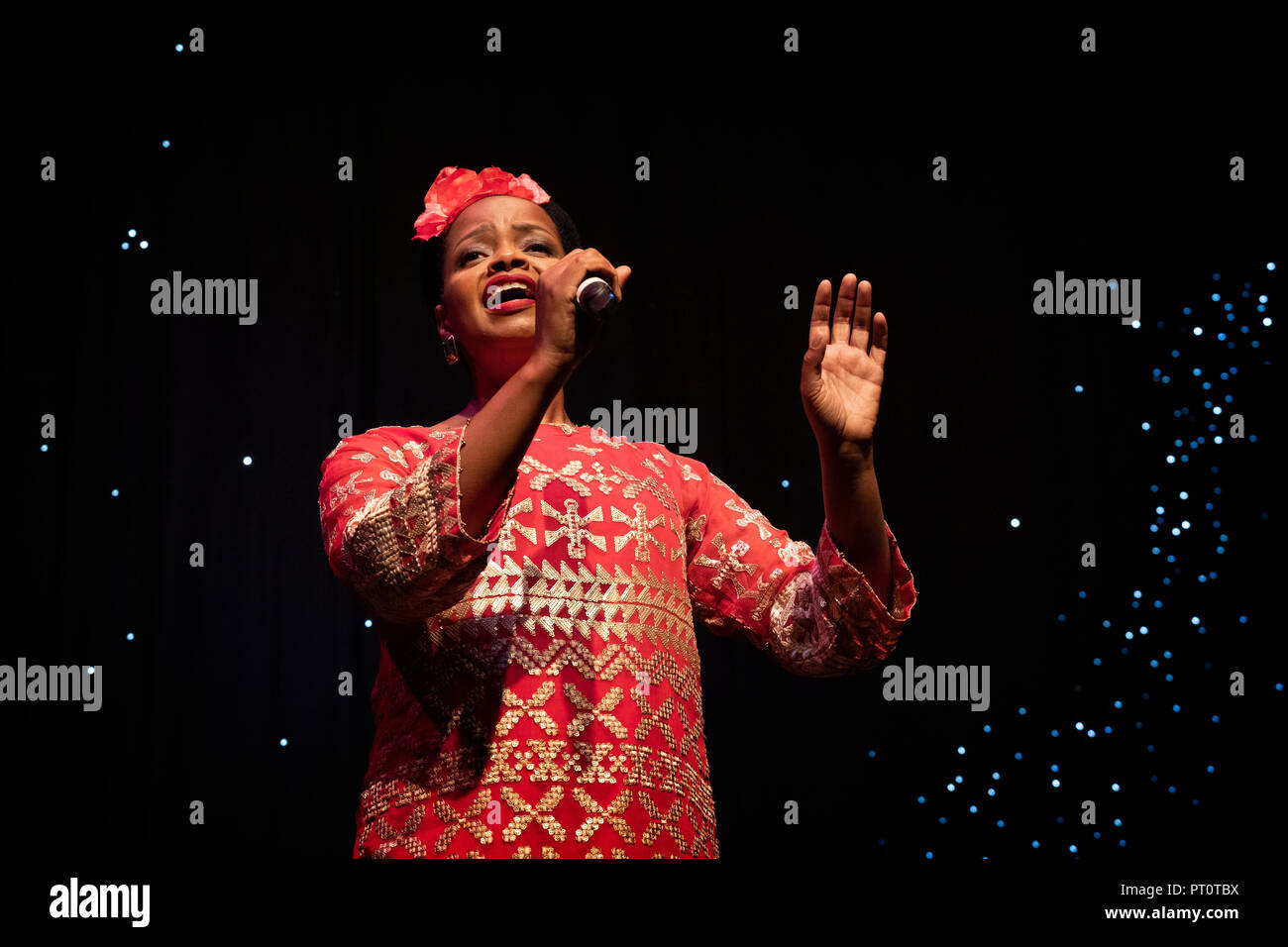 Vimala Rowe sings Billie Holiday songs with John Ethridge, Scarborough Jazz Festival 2018 Stock Photo