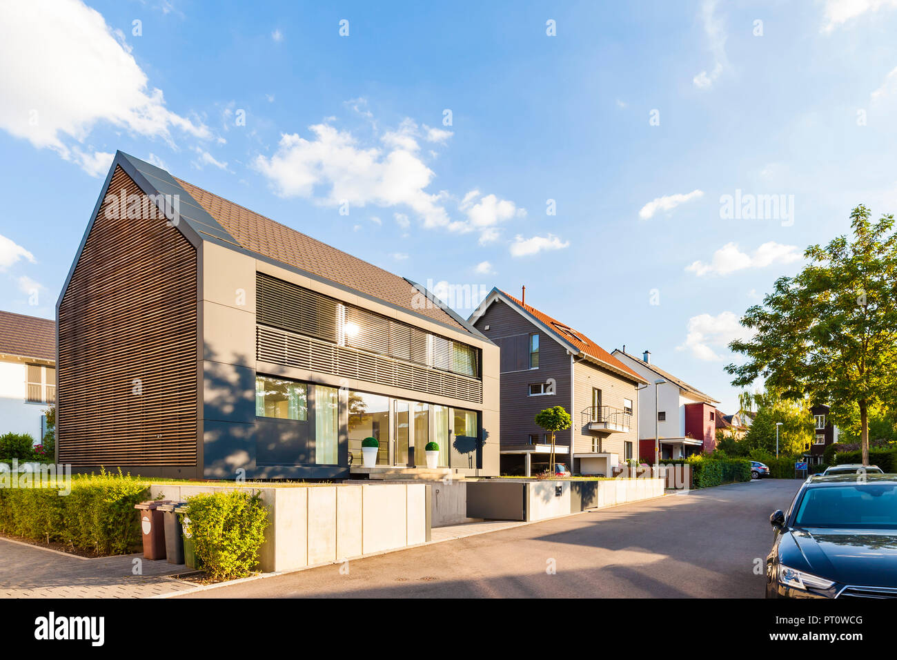 Germany, Baden-Wuerttemberg, Stuttgart, Killesberg, one-family houses Stock Photo