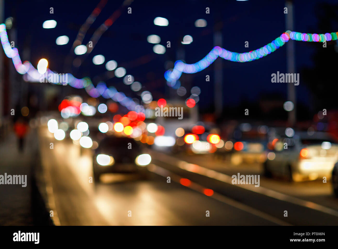 Defocused urban street in hi-res stock photography and images - Alamy