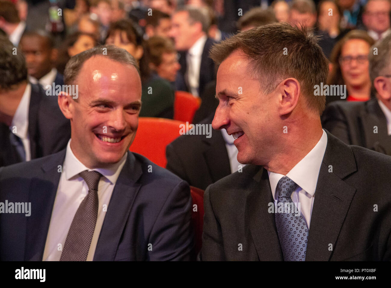 Secretary of State for Foreign and Commonwealth Affairs, Jeremy Hunt and Dominic  Raab, Brexit Secretary, at the Conservative Party Conference Stock Photo -  Alamy