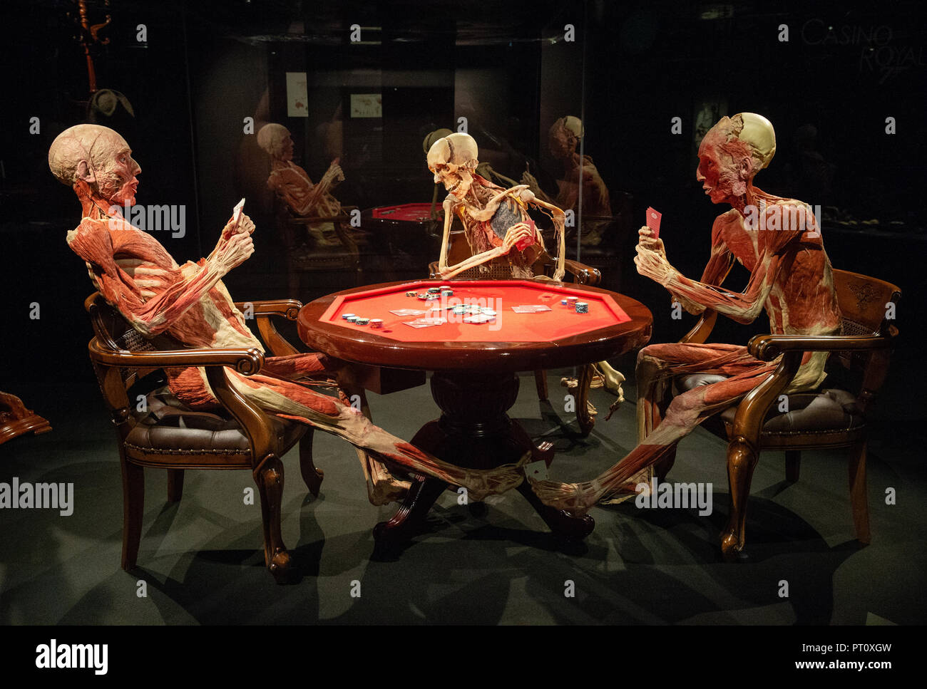 Poker playing trio art representation