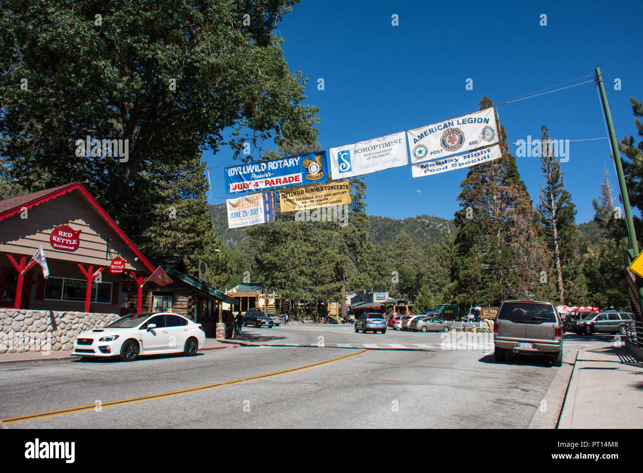 IDYLLWILD, CALIFORNIA Looking down Main Street of Idyllwild California