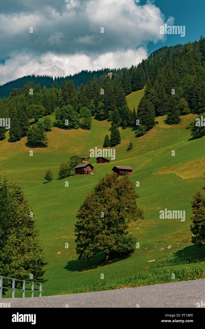 View Of The Landscape In The Alpine Principality Of Liechtenstein Stock 