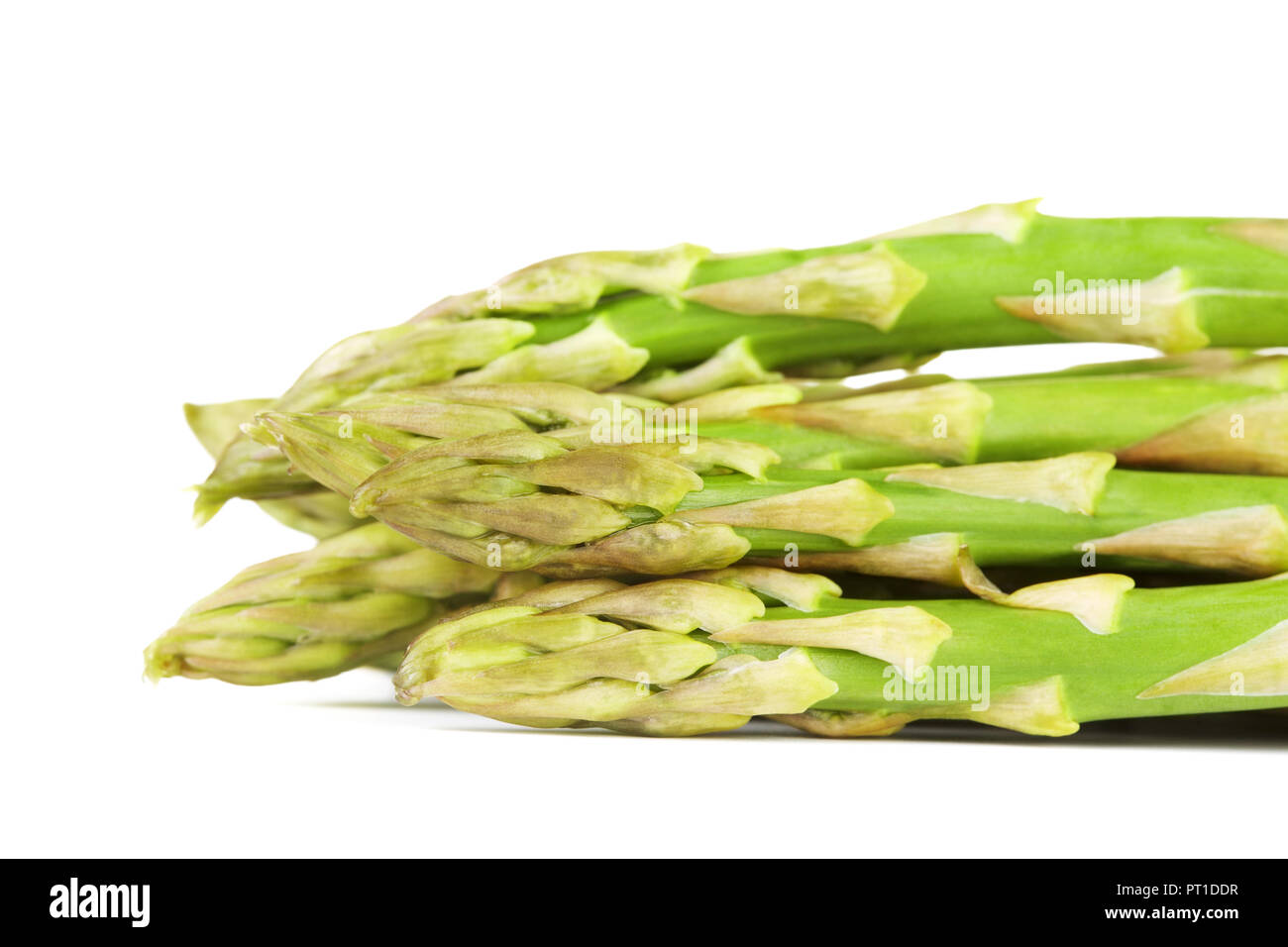 bunch of fresh green asparagus, isolated on white Stock Photo