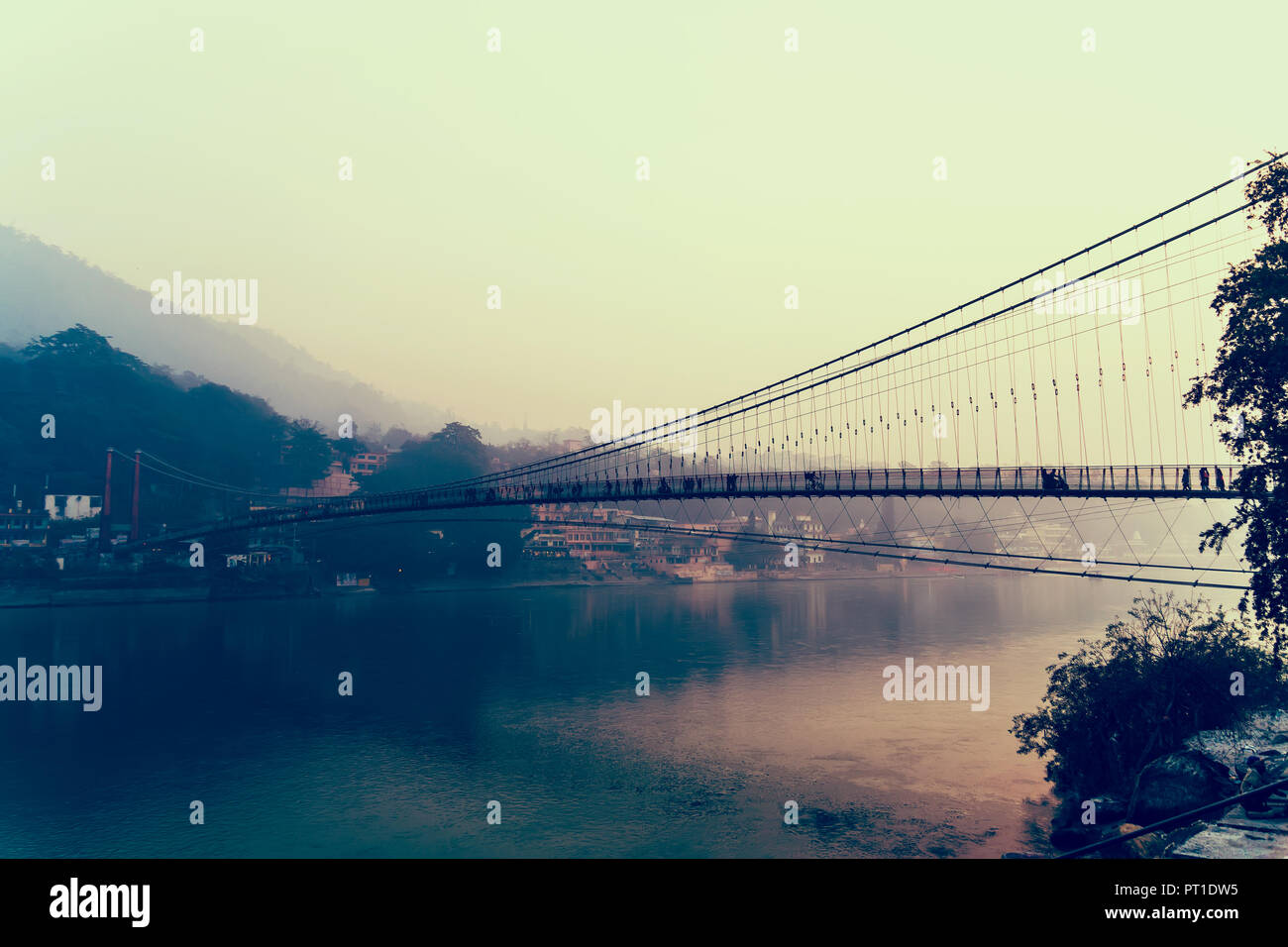 Lakshman Jhula is an iron suspension bridge situated in Rishikesh