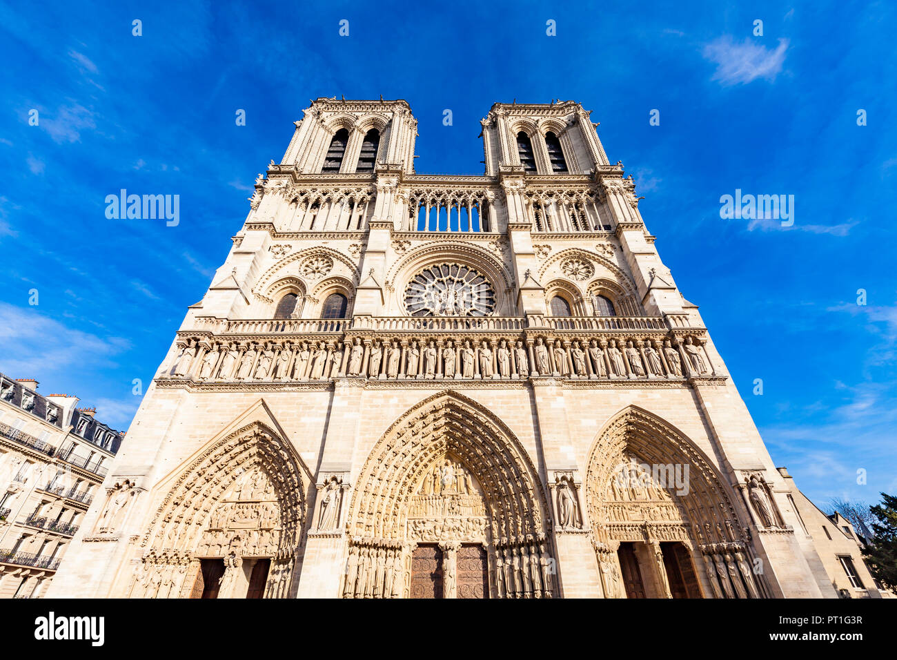 France, Paris, Notre Dame church Stock Photo