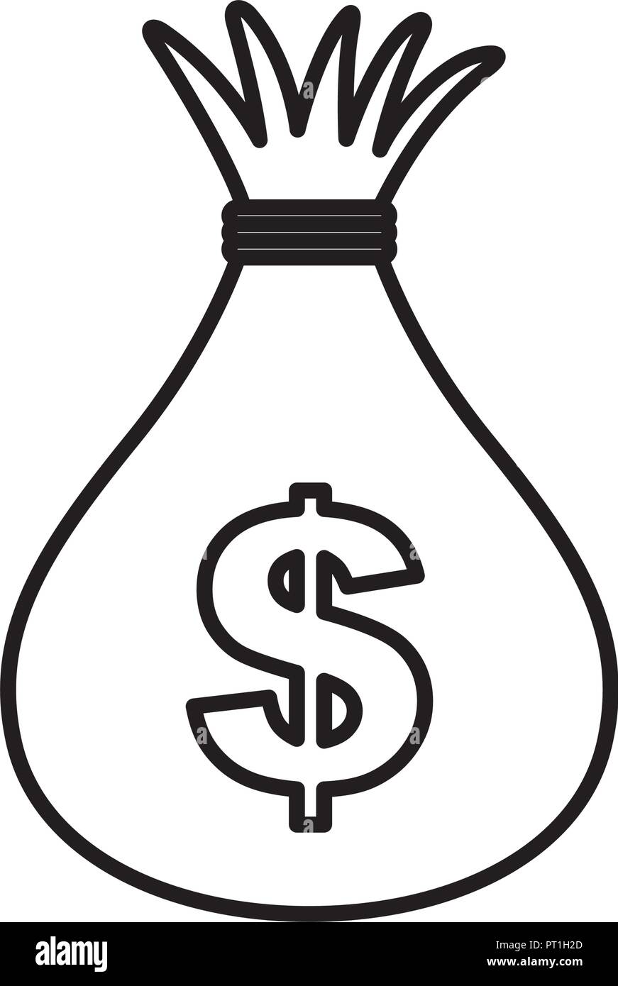 money bag cash currency bank isolated image Stock Vector Image & Art ...