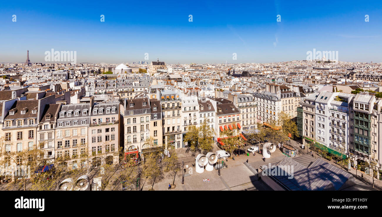 France, Paris, Place Georges-Pompidou Stock Photo
