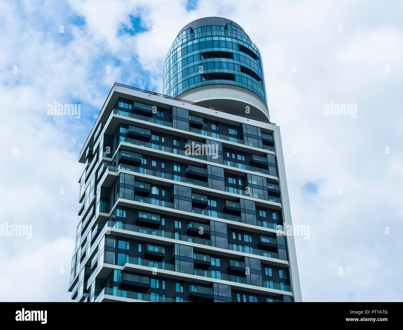 Germany, Frankfurt, new Henninger Tower Stock Photo