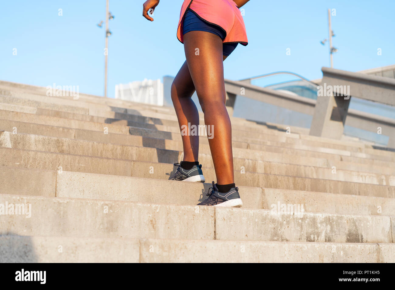 Woman Climbing Stairs High Resolution Stock Photography and Images Alamy