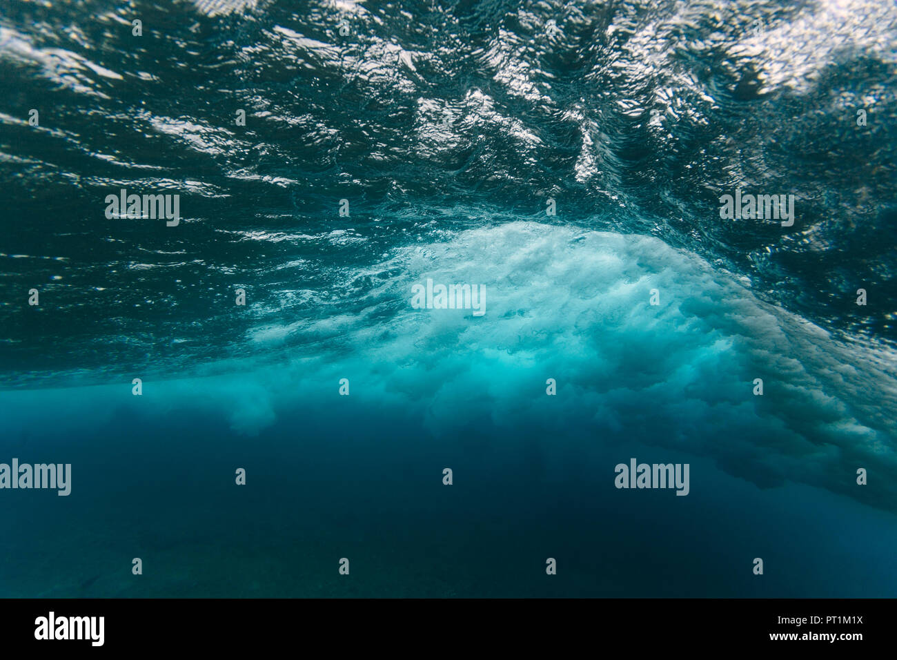 Maledives, Ocean, underwater shot, wave Stock Photo