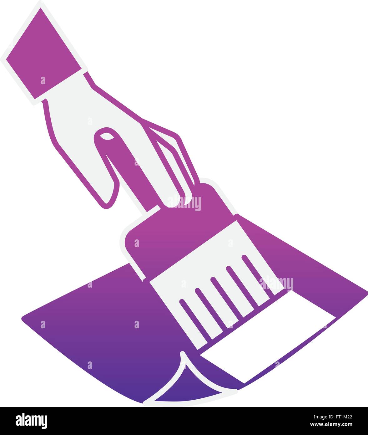 hand holding paint brush artistic tool Stock Vector Image & Art - Alamy