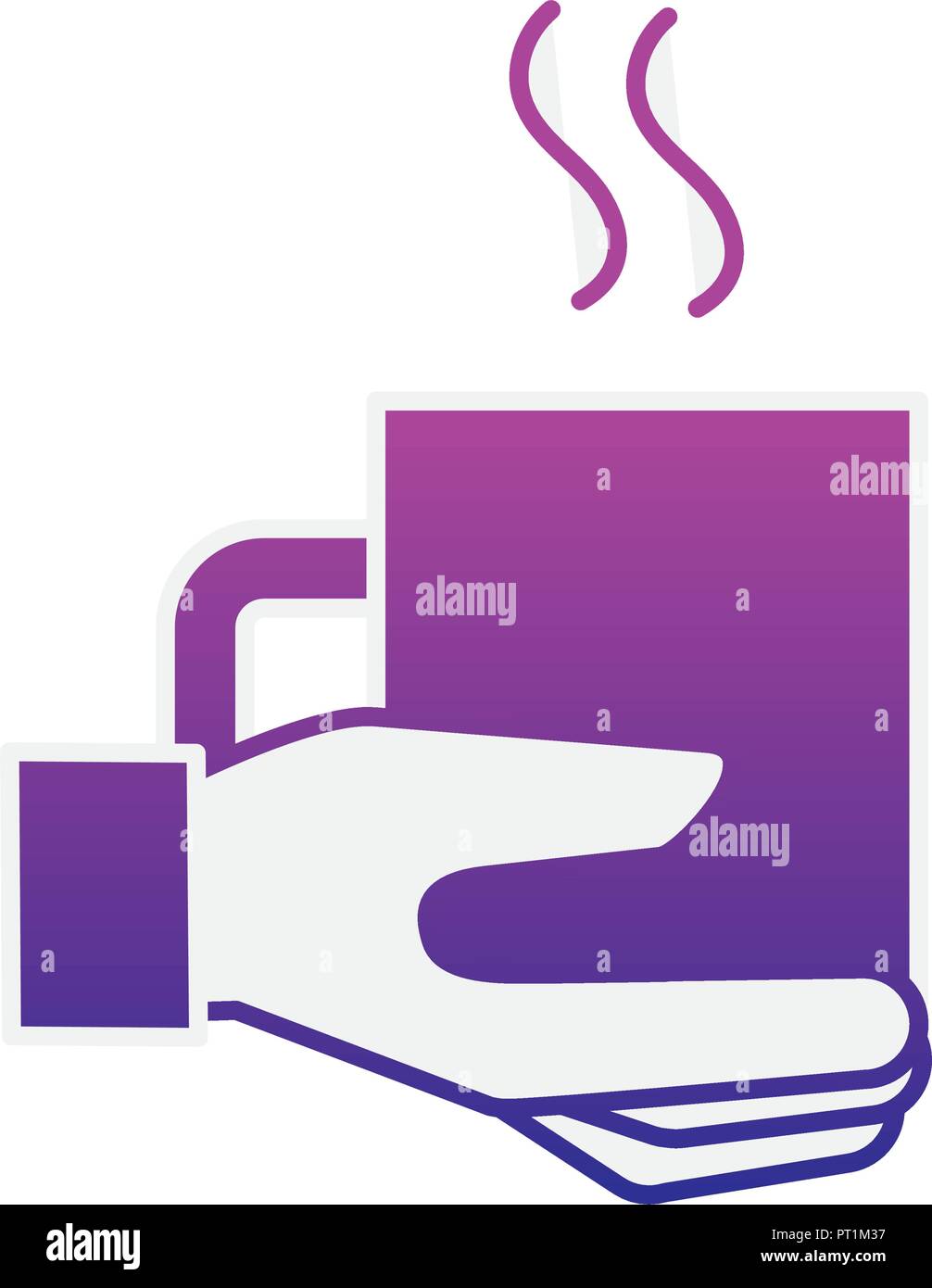hand holding coffee cup hot beverage Stock Vector Image & Art - Alamy