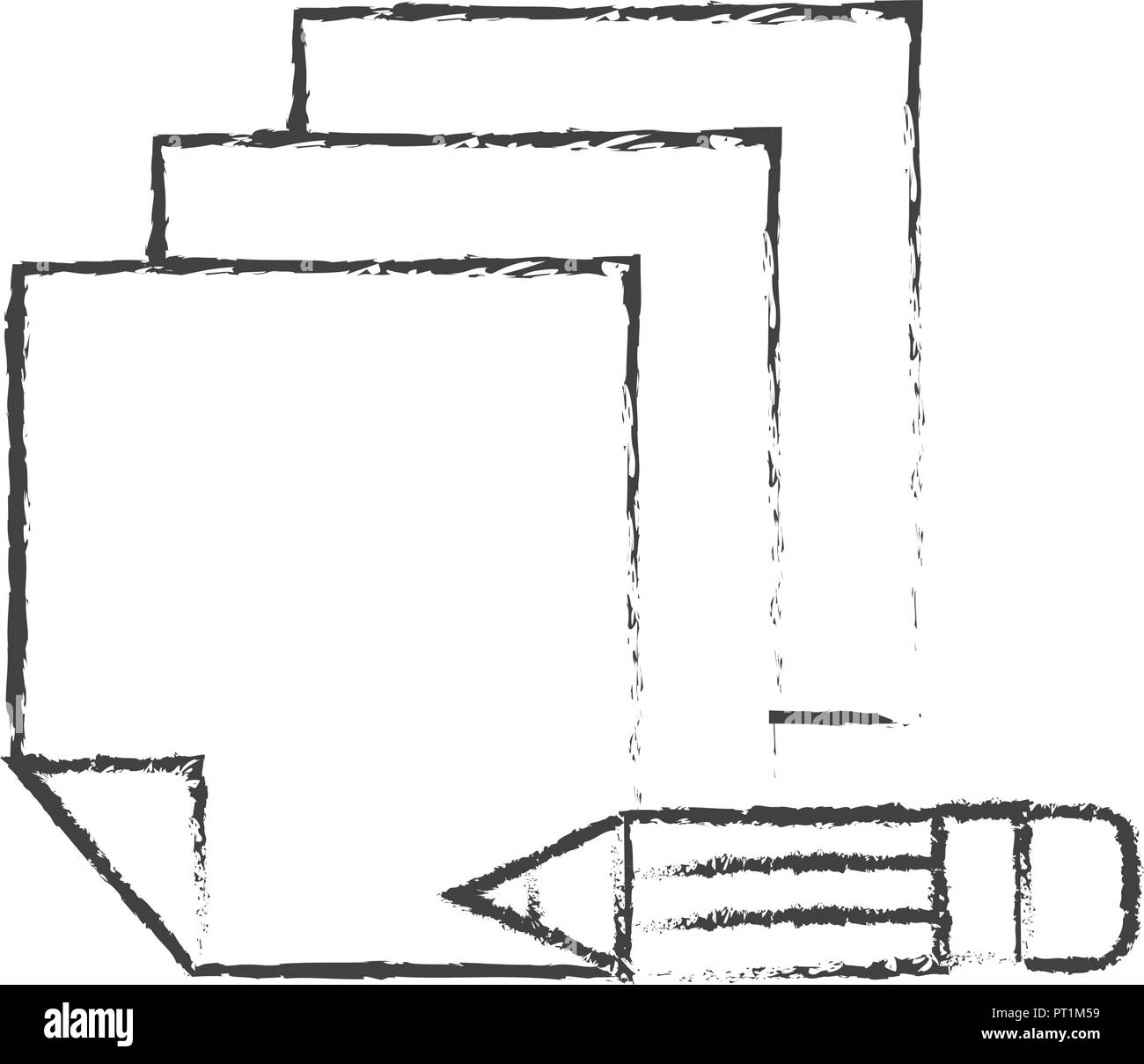 graphic design sheets paper and pencil tools Stock Vector Image & Art ...