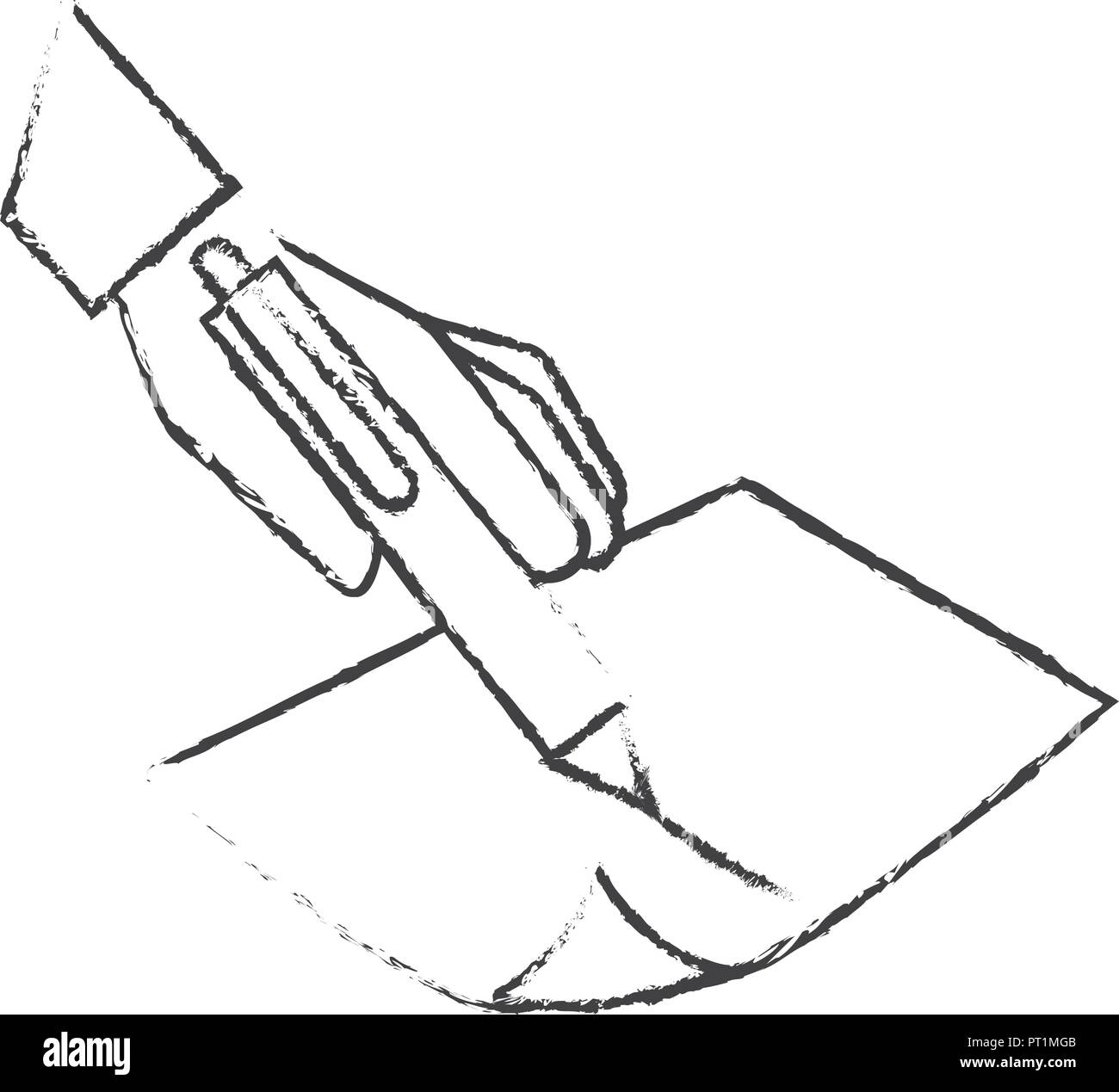hand holding pen writing on paper Stock Vector Image & Art - Alamy