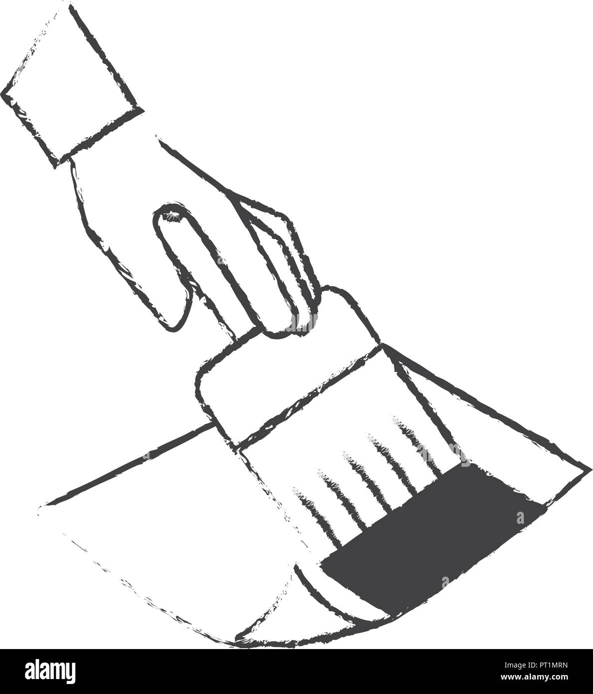 hand holding paint brush artistic tool Stock Vector Image & Art - Alamy