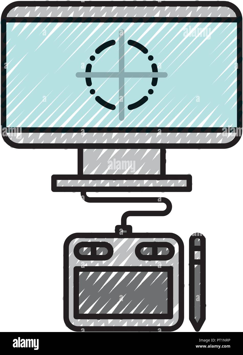 graphic design computer tablet digital pen Stock Vector Image & Art - Alamy