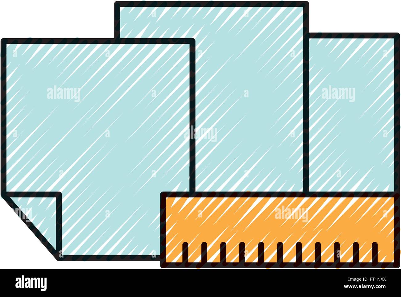 papers sheet empty ruler tools supplies Stock Vector Image & Art - Alamy