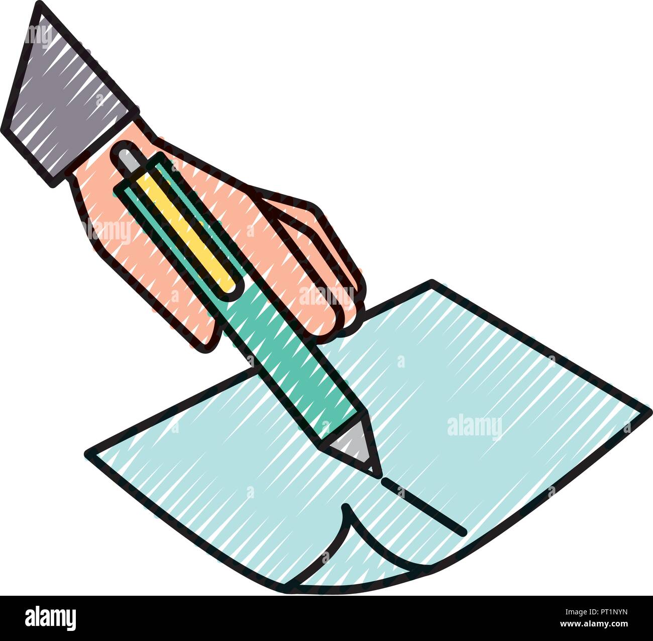 Hand writing showing Stock Vector Images - Alamy