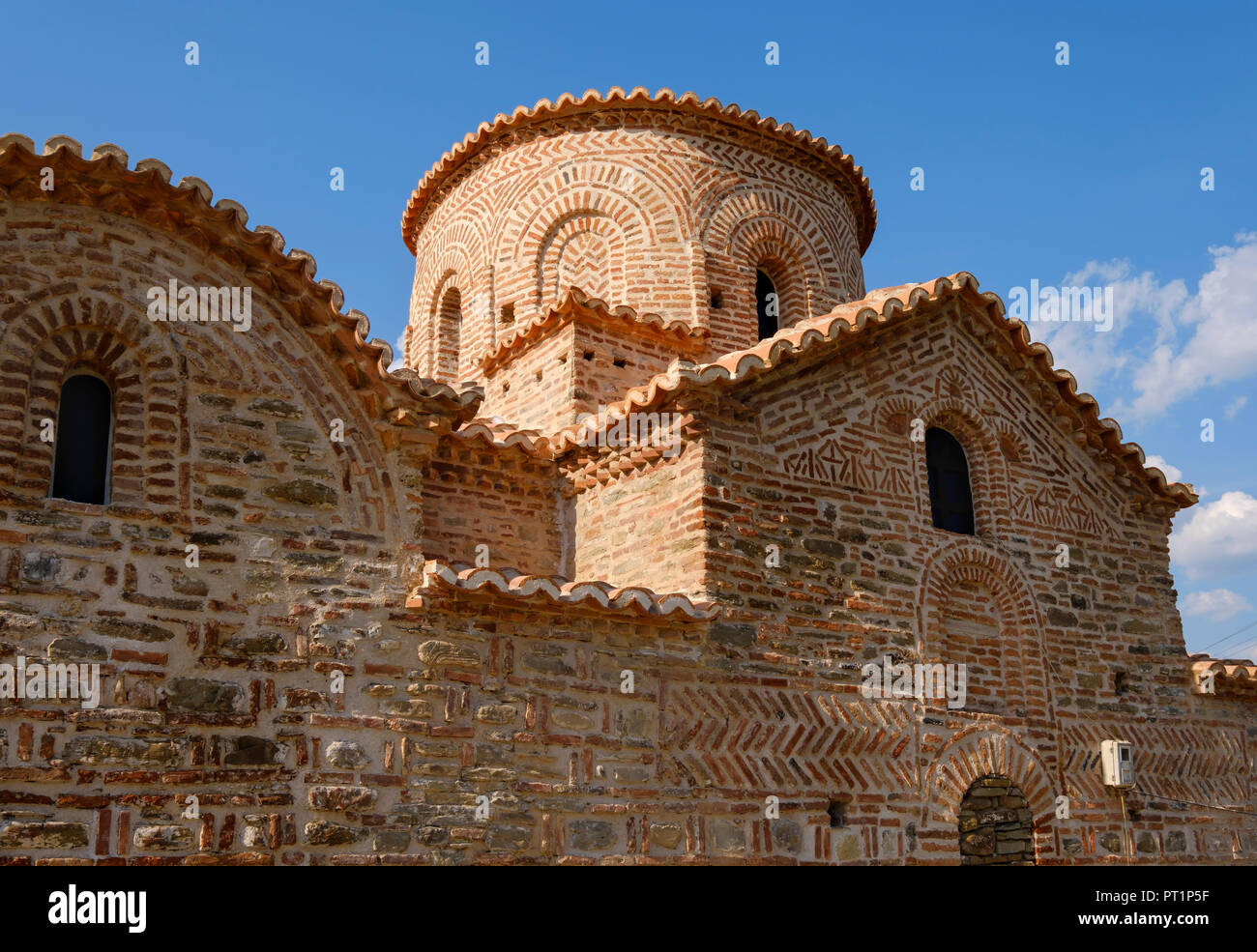 Albania, Gjirokaster, near Piskove, cross-in-square church, St. Mary's Church of Kosina Stock Photo