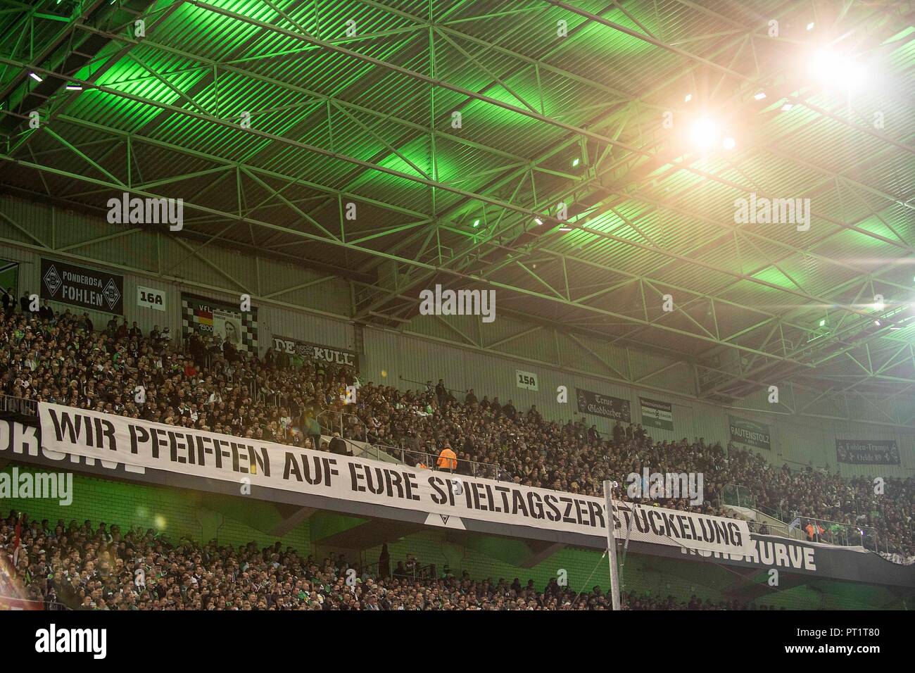 Monchengladbach Deutschland 26th Sep 2018 Feature Fan Protest