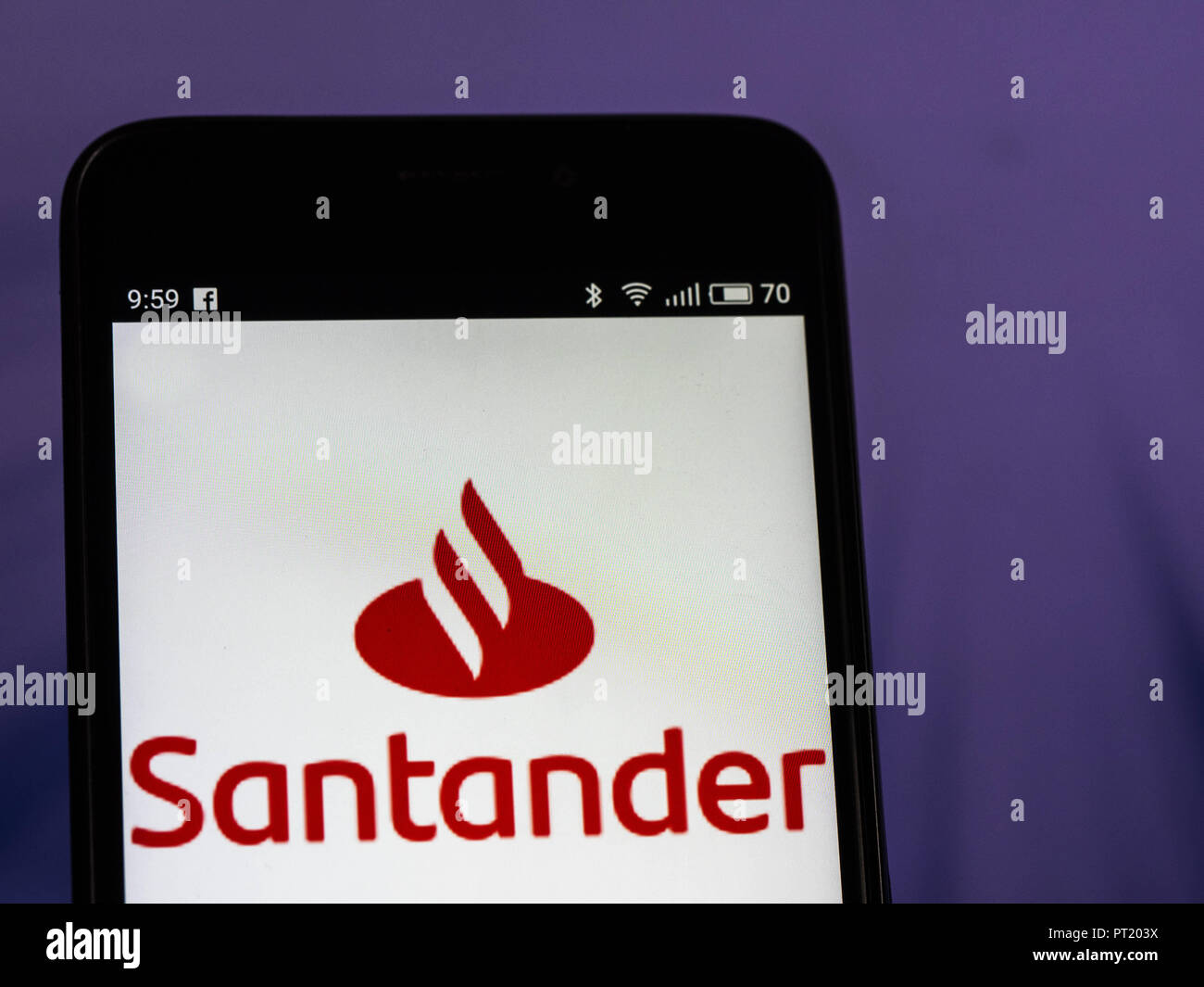 Mobile banking phone santander hires stock photography and images Alamy