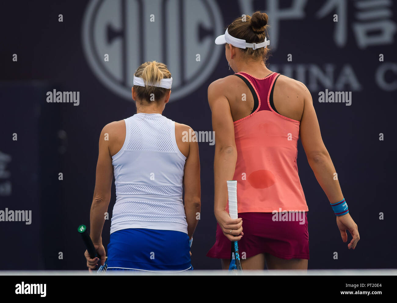 October 5, 2018 - Kveta Peschke of the Czech Republic & Nicole Melichar