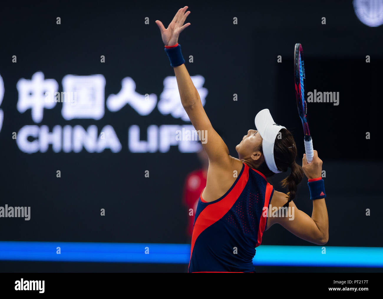 October 5, 2018 - Qiang Wang of China in action during the quarter-final at the 2018 China Open WTA Premier Mandatory tennis tournament Credit: AFP7/ZUMA Wire/Alamy Live News Stock Photo