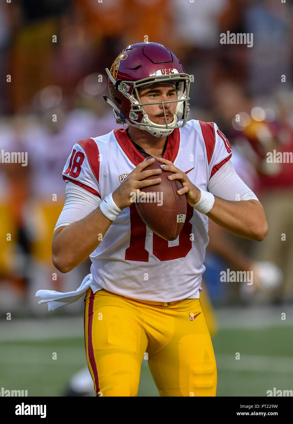 Austin, TX, USA. 15th Sep, 2018. USC Trojan freshman quarterback, JT ...