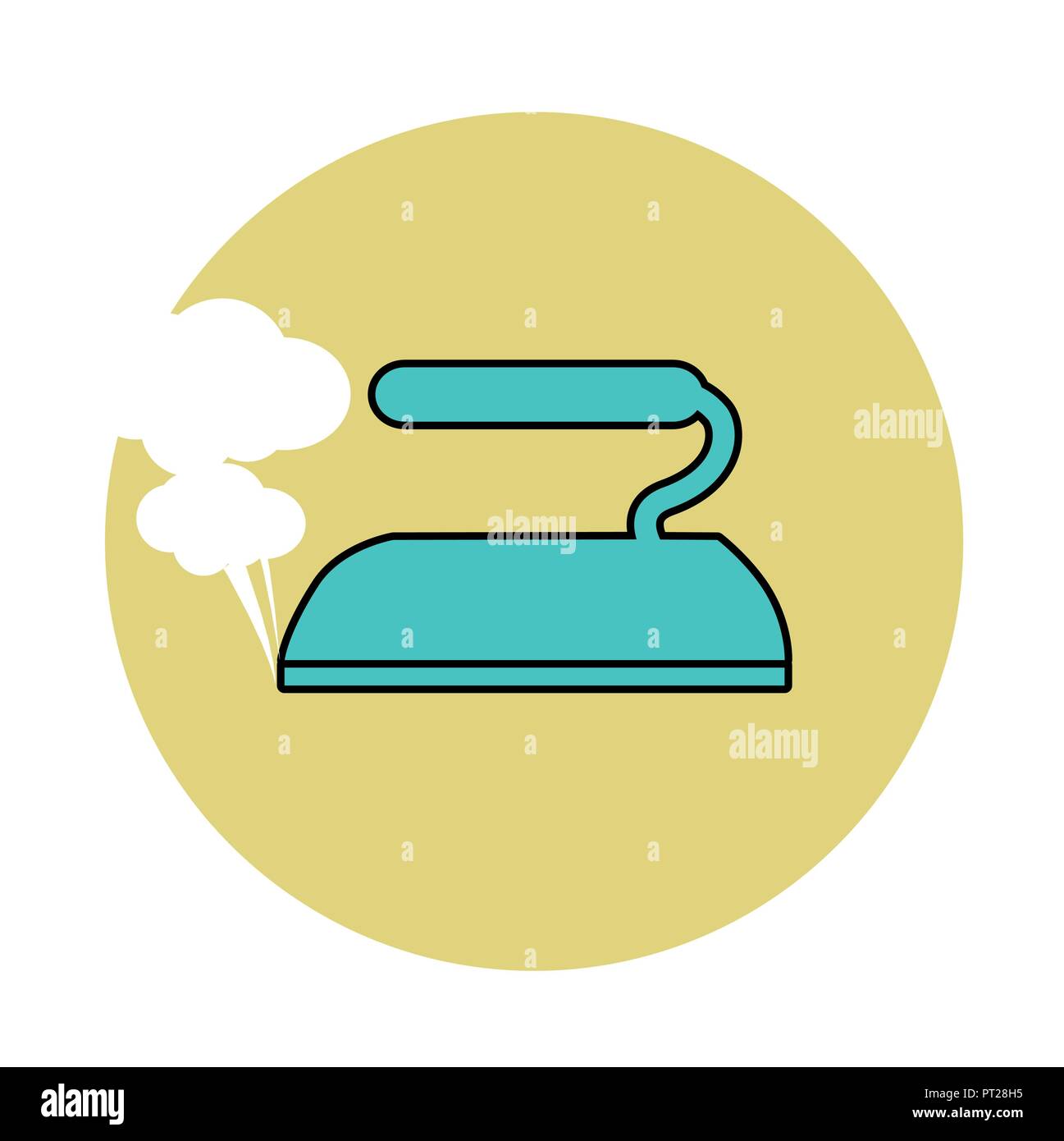 Logo style retro outlines. Iron. Vector Illustration Stock Vector Image ...