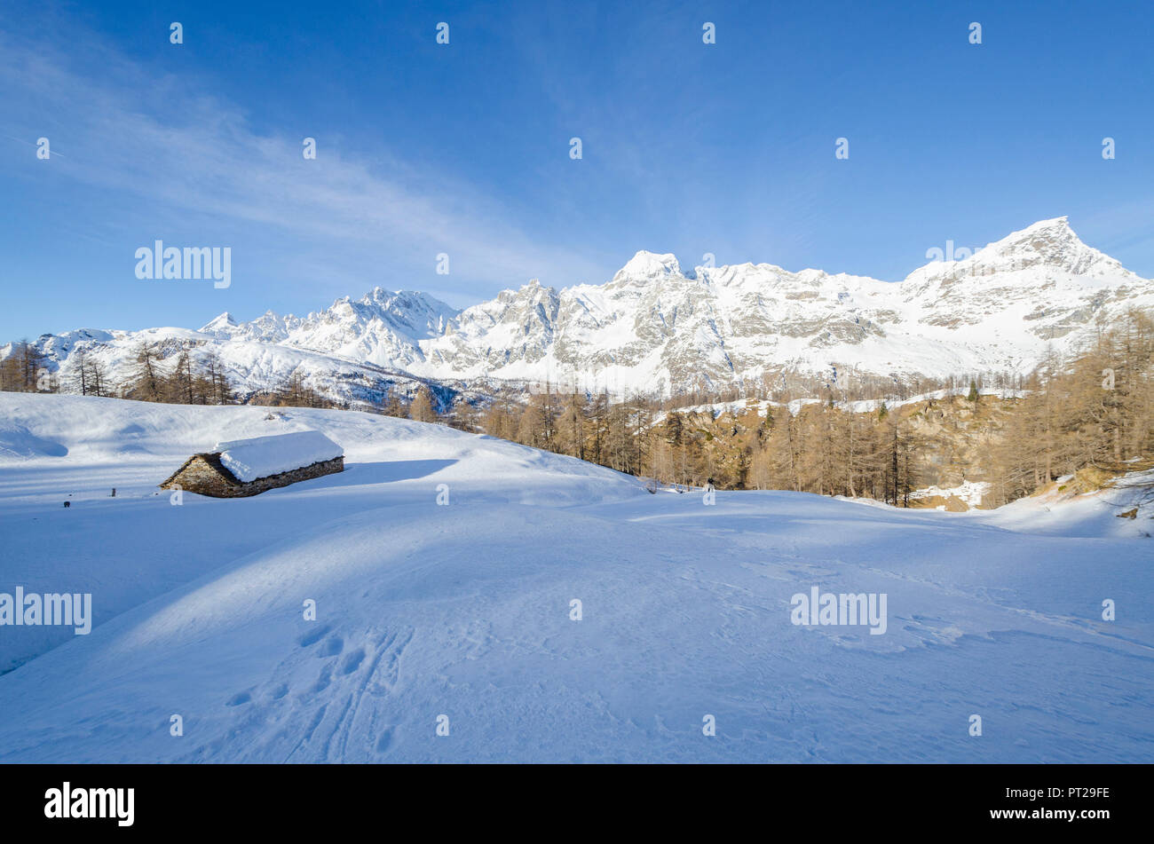 Alpe Fontane, Alpe Devero, Ossola, Piedmont, Italian alps, Italy Stock Photo