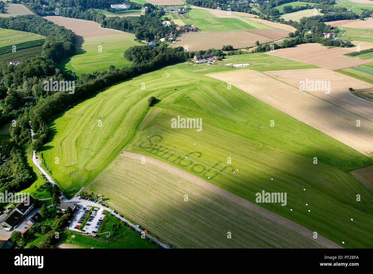 Aerial View, SwinGolf, Golf Course, Kettwig an der Ruhr, Essen, Ruhr Area,  North Rhine-Westphalia, Germany, Europe Stock Photo - Alamy