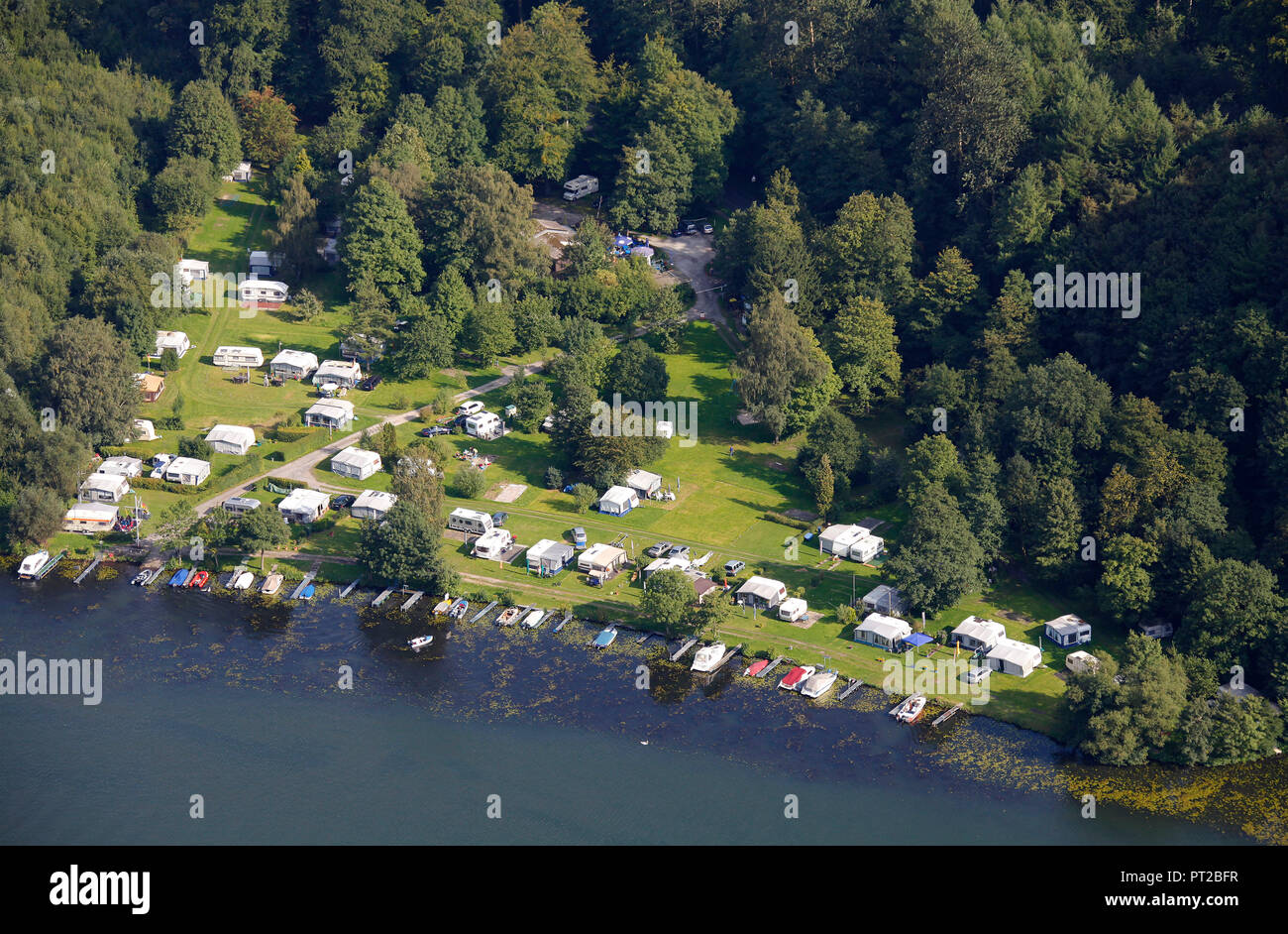 Aerial view, Kettwig an der Ruhr, Essen, Ruhr Area, North Rhine ...