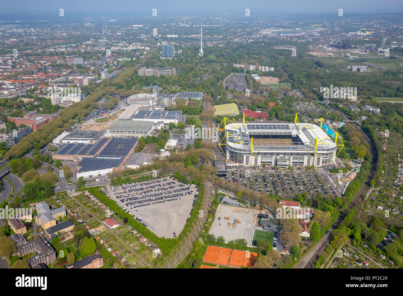 BVB vs. TSG Hoffenheim, Signal Iduna Park, BVB Stadium, Westfalenstadion, Bundesliga Stadium, Dortmund, Ruhr Area, North Rhine-Westphalia, Germany, Europe Stock Photo