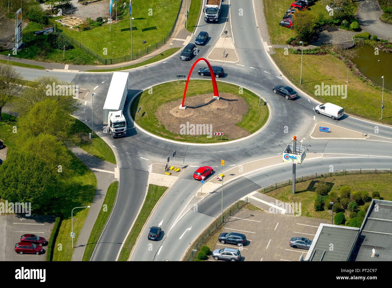 Mohnestrasse ostring b7 and b480 roundabout hi-res stock photography ...