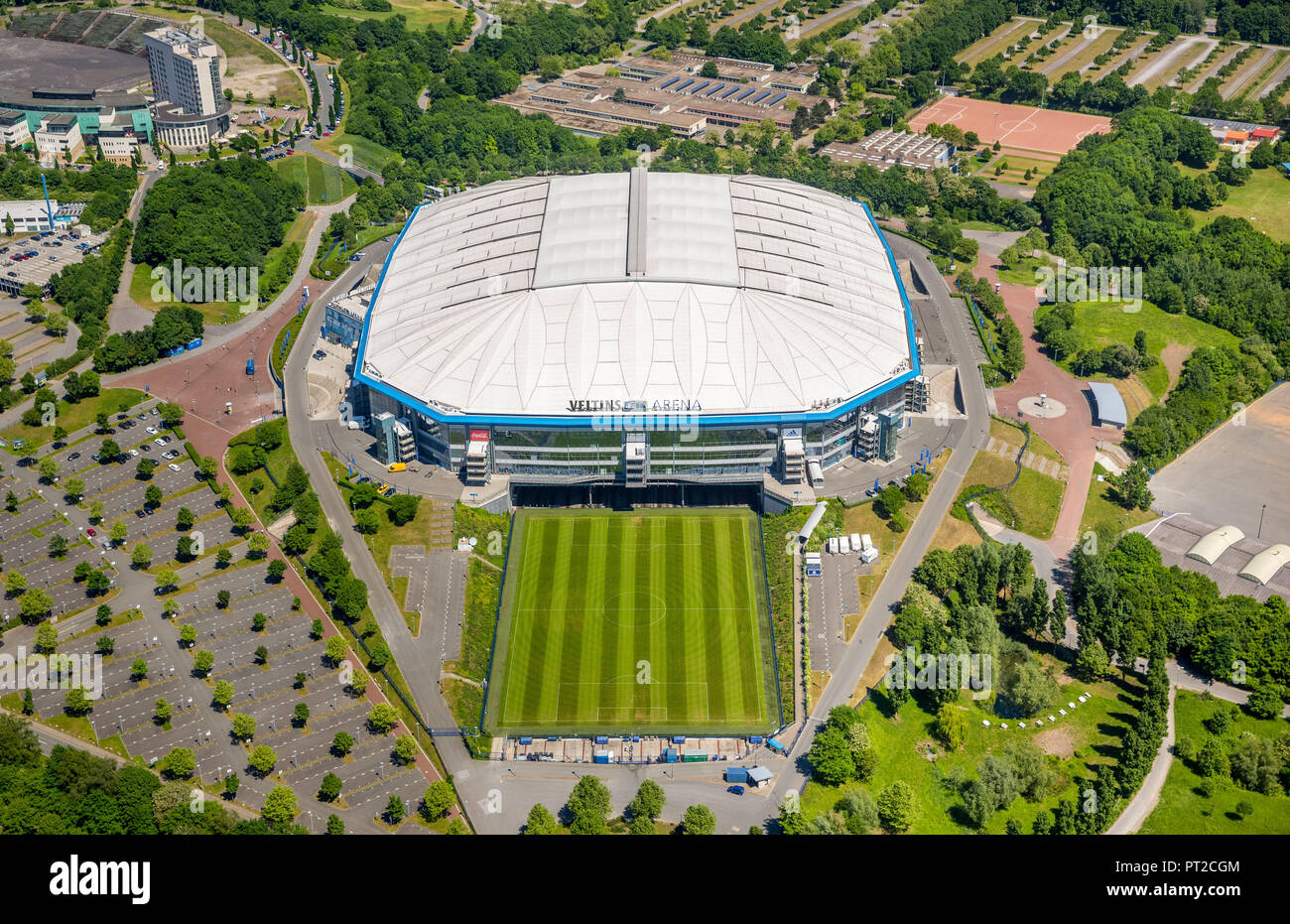 VELTINS Arena, Schalke Stadium, Bundesliga, Bundesliga Stadium, Schalke, Gelsenkirchen, Ruhr Area, North Rhine-Westphalia, Germany, Europe Stock Photo