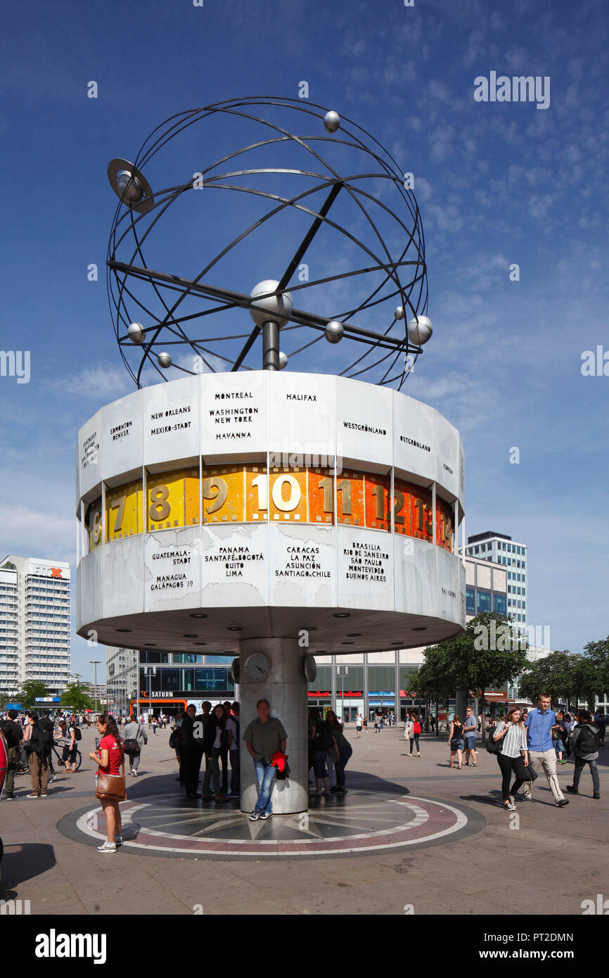 Urania World Clock, Alexanderplatz, Mitte, Berlin, Germany, Europe