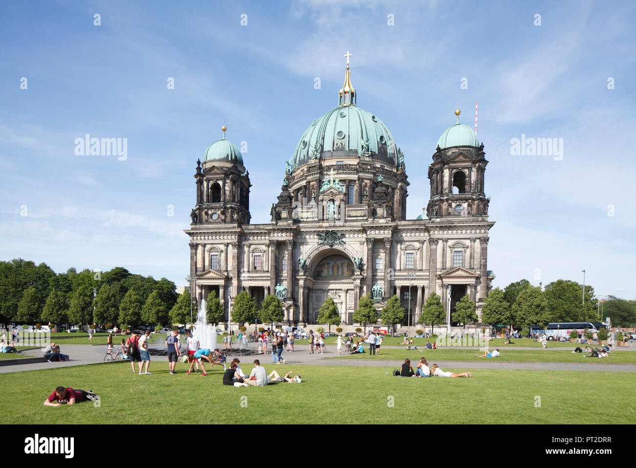 Berlin Cathedral and Lustgarten, Berlin-Mitte, Berlin, Germany Stock Photo