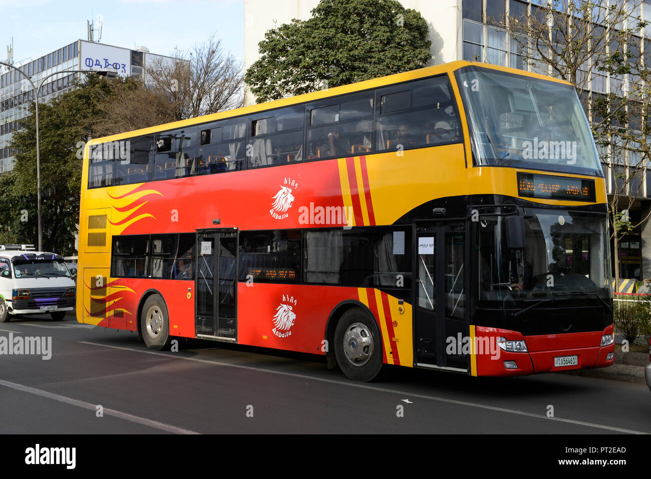 ETHIOPIA , Addis Ababa, public transport, Anbassa bus / AETHIOPIEN
