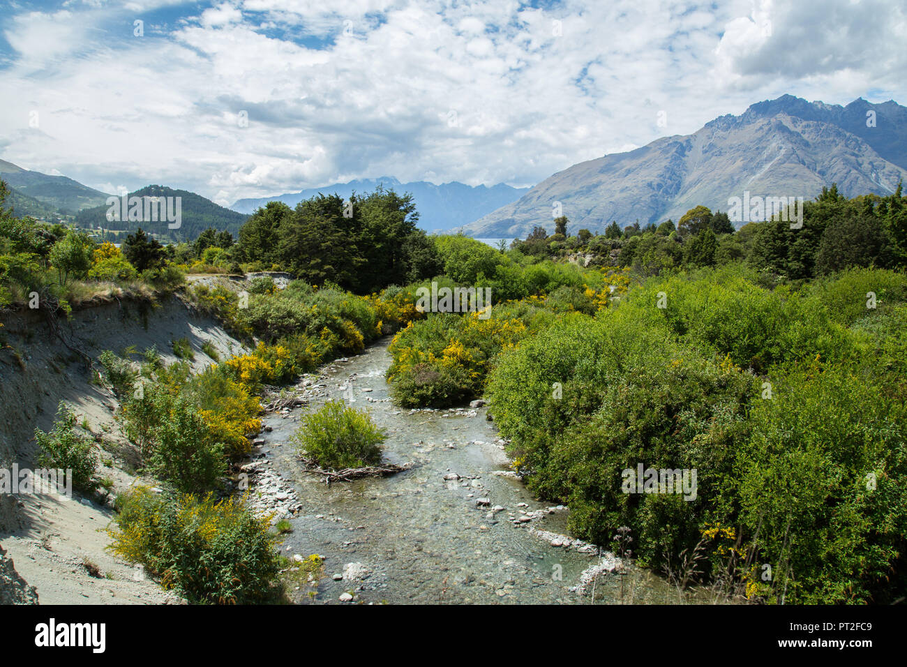 New Zealand, Commonwealth, Queenstown, Lake Wakatipu Stock Photo